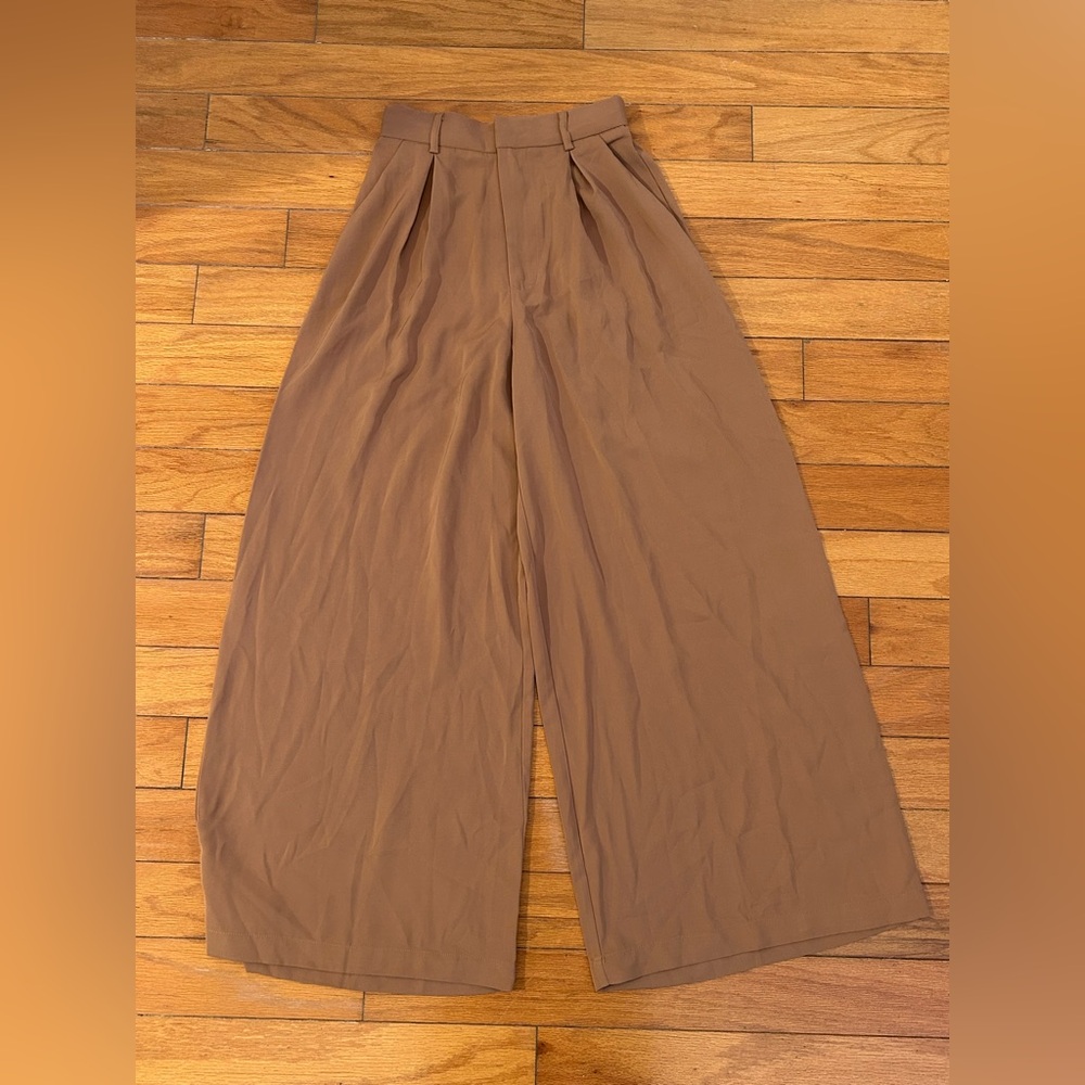Wide-Leg Tronjori Brown Pants